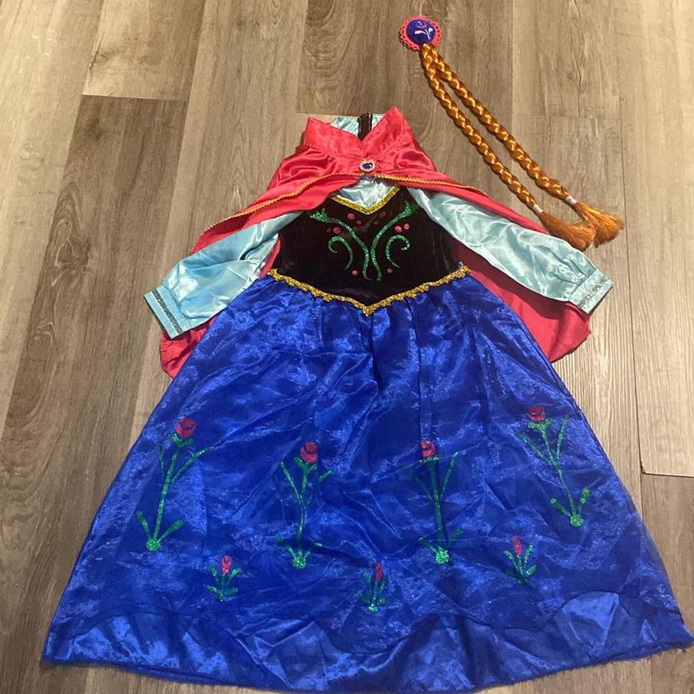 Funna Frozen Anna 3 pieces Halloween Costume dress size 4-5